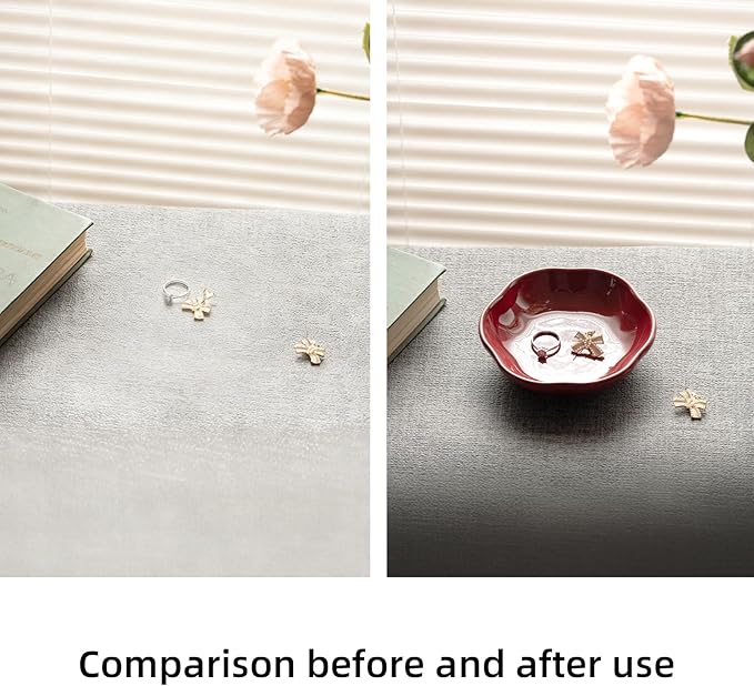 Floral Ceramic Ring Dish Elegant Jewelry Gift for Women Ceramic Trinket Tray Ring Holder Necklace Organizer for Mom Best Friend Sister (red)