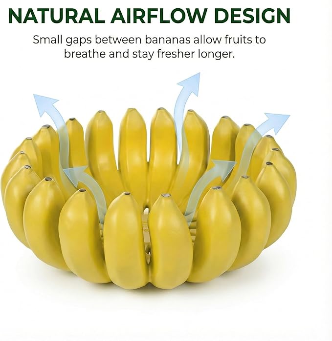 Banana fruit bowl holder 12 inch Large Basket fruit storage - Centerpiece for Kitchen,Dining Table & Entryway - Home Decor - functional fruit storage - Unique gifts ideas. (Yellow)