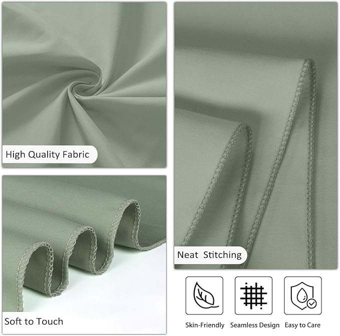 8 Pack Sage Green Round Tablecloth 90 Inch Stain and Wrinkle Resistant Round Sage Green Table Cloth Reusable and Washable Polyester Fabric Table Covers for Buffet Wedding Party and Banquet
