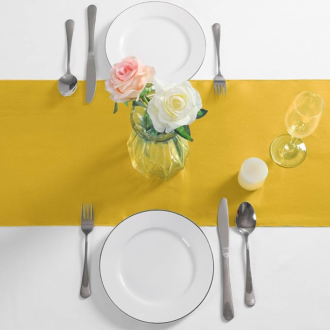 Manyshofu Gold Satin Table Runner 12x72 - Image 3