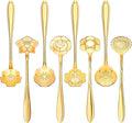 Chengu 8 Pcs Flower Coffee Tea Teaspoons Stainless Sugar Spoons ，Gold | Floral by CHENGU