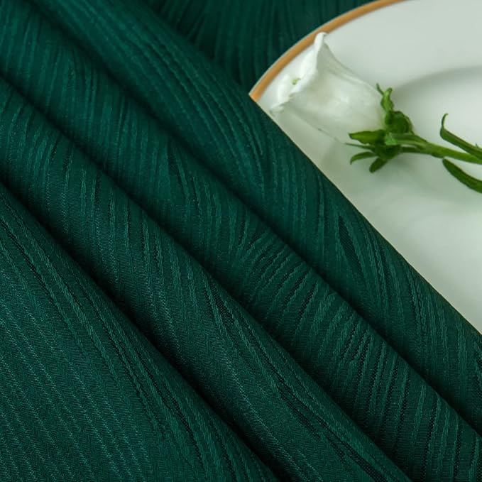 maxmill Christmas Hunter Green Tablecloth, Spill-Proof and Water Resistance Heavy Weight Soft Table Cloth for Christmas, Holiday and Family Gatherings, Dinner Square 60 x 60 Inch, Hunter Green