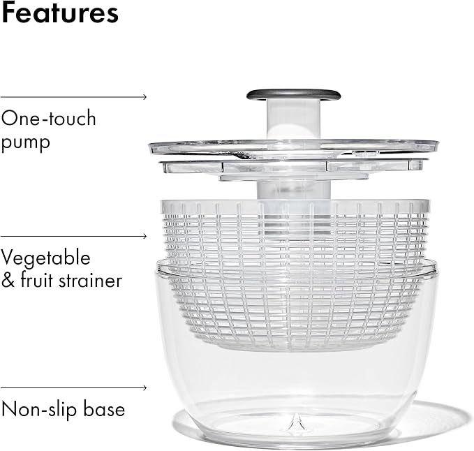 OXO Good Grips Salad Spinner | Lettuce Spinner | Fruit Washer | Fruit Washing - Image 8