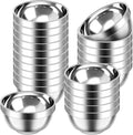 Mimorou 30 Pack 304 Stainless Steel Bowls Set 13oz Metal Double Walled Insulated Snack Mixing Lightweight Multipurpose Toddler Dinner Bowls for Ice Cream, Cereal, Snack