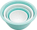 Confetti Melamine Mixing Nesting Bowls Set, 4 Piece 18oz to 4qt Mint | Colorful by bzyoo
