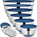 9 Pack Mixing Bowls with Airtight Lids Set, Stainless Steel Mixing Bowls with by Hybemmy