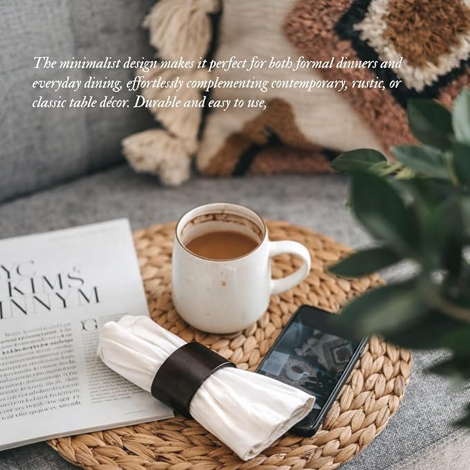 Handmade Black Plan Wooden Napkin Ring Made by Artisan Beautifully Crafted and - Image 6