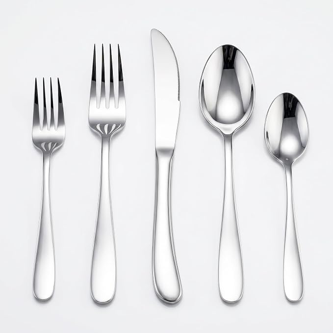 HaWare Silverware Set for 8, 40-Piece Stainless Steel Flatware, Heavy Duty | by HaWare