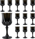 12Pack Plastic Wine Glasses, 7oz Vintage Goblets by LEYIQU