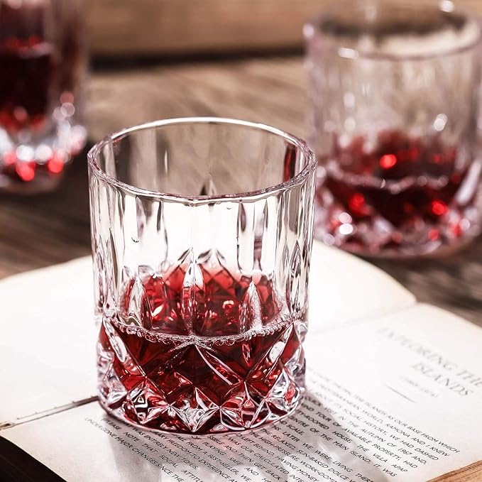 Set of 5 Crystal Whiskey Glasses - 11 oz Double Old Fashioned Tumbler, Perfect for Bourbon, Vodka, and Cocktails (Set of 5)