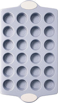 BRONYPRO 24-Cup Ceramic Nonstick Mini Muffin Pan & Cupcake Tin, Cream White | by Bronypro