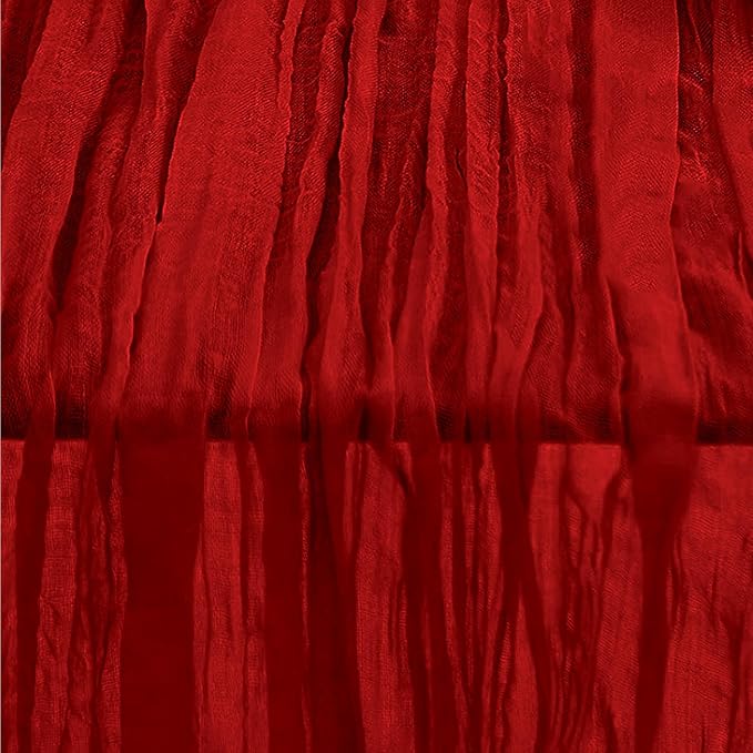1 Pack Burgundy Cheesecloth Table Runner 35x120 Inch 10Ft Rustic Gauze Cheese - Image 6