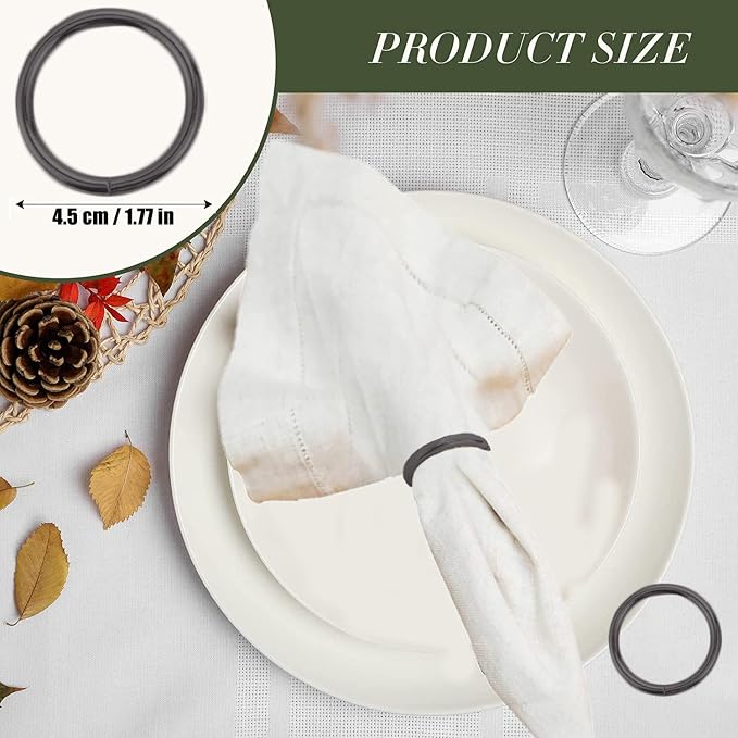 Black Napkin Rings - Image 2