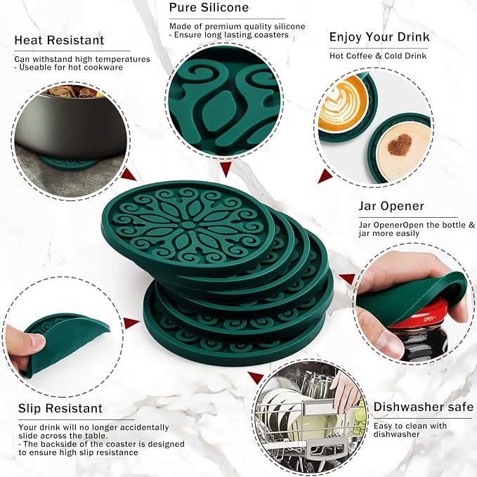 Coasters for Drinks, Silicone Coasters - Image 5