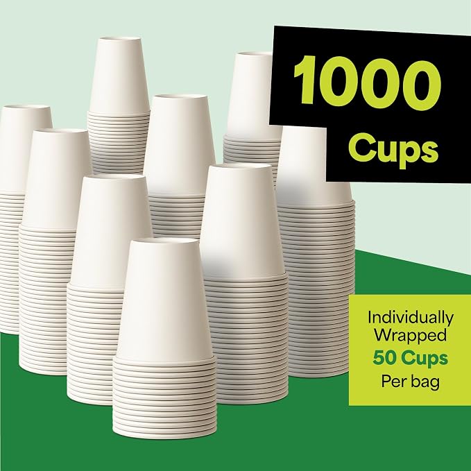 EconoHome 16 oz 1000 Pack Disposable Coffee Paper Cups - Image 7