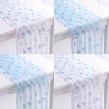 4 Pcs Blue Bow Table Runners 29 x 70 Inch Blue Tulle Lace Table Runner Coquette by Windkream