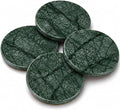 Green Marble Coasters Set of 4, Natural Emerald Stone Drink Coasters by Unknown