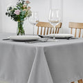 maxmill Square Jacquard Tablecloth Waterproof Spillproof Wrinkle Resistant Soft Weaved Design Table Cloth for Dinner and Party Washable Fabric Cover, Indoor Outdoor Use, 60 x 60 Inch, Light Grey