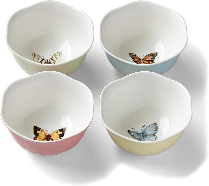 Lenox 791720 Butterfly Meadow 4-Piece Dessert Bowl Set by Lenox