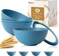 Soup Bowls with Lids, 40 OZ Wheat Straw Bowls Sets of 8, Unbreakable and by BUSOKIP