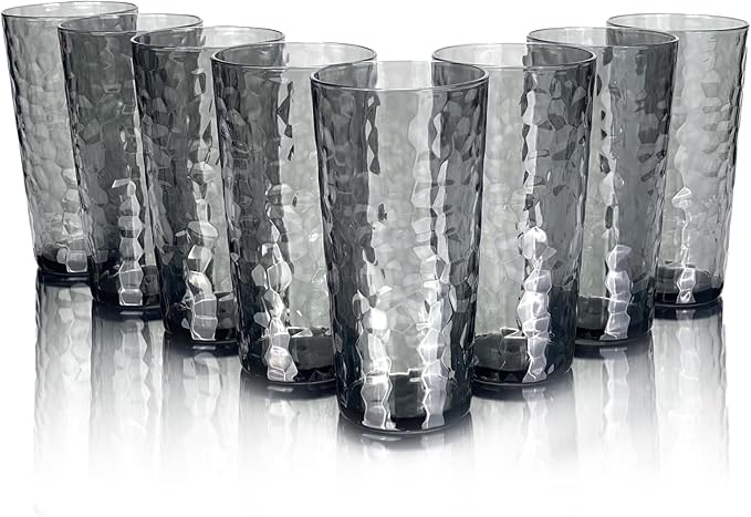 Yalin 24-Ounce Plastic Tumbler Acrylic Drinking Glasses, Reusable Plastic Cups - Image 6
