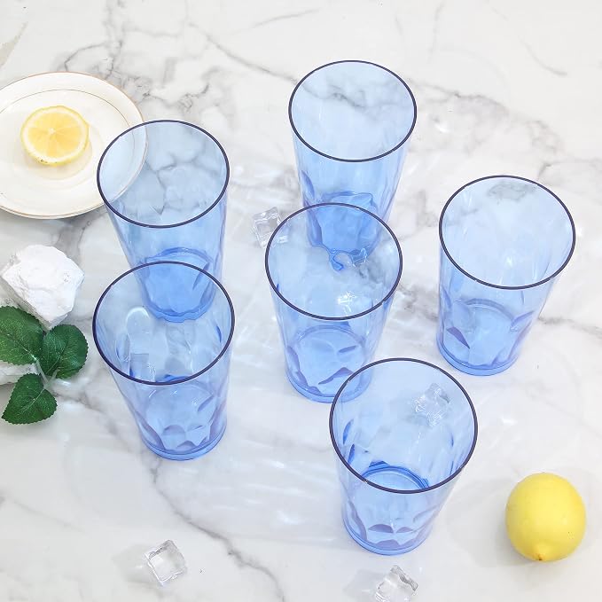 JGIRL Unbreakable Plastic Drinking Glasses, 16 Ounces | 16 oz plastic Tumbler - Image 5