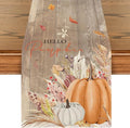 Artoid Mode 210 GSM Fall Table Runner 13x72 Inch Home Party Decor | Wood Hello by ArtoidMode