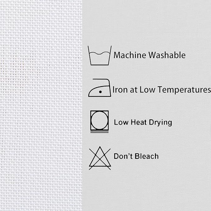 Hiasan Faux Linen Square Tablecloth - Wrinkle and Stain Resistant Washable Table Cloth for Kitchen Dining Room Holiday Table Cover for Party Dinner, White, 54 x 54 Inch