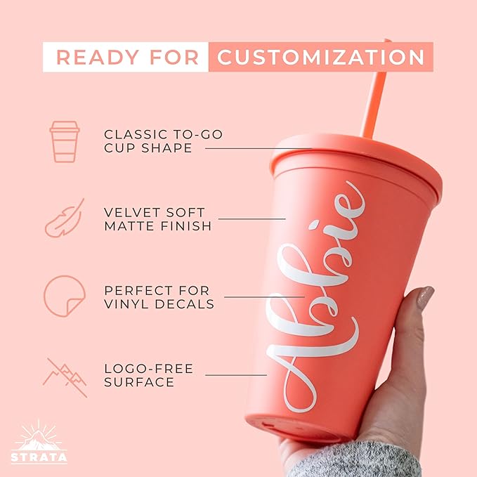 Tumblers with Lids (12 pack) 16oz Colored Acrylic Cups with Lids and Straws | Double Wall Matte Plastic Bulk Tumblers With FREE Straw Cleaner! Vinyl Customizable DIY Gifts (Assorted)