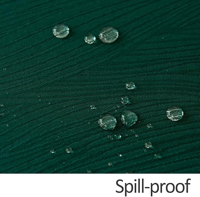 maxmill Jacquard Table Cloth Swirl Pattern Spillproof Wrinkle Resistant Water Proof Heavy Weight Soft Tablecloth for Kitchen Dinning Tabletop, Christmas Parties, Square 70 x 70 Inch, Hunter Green