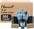 Clawsoff 500 Pack 16 oz Disposable Paper Coffee Cups by BuyNow