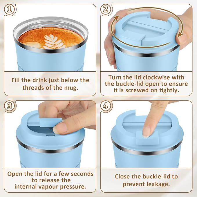 KETIEE Travel Coffee Mug 12oz: Insulated Coffee Cup - Image 8