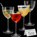Physkoa Nick and Nora Cocktail Glasses Set of 4 – 5 oz Hand Blown 100% by Physkoa