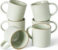 famiware Star Coffee Mug Set for 6, Handcrafted 12 oz Ceramic Stoneware Mugs by Famiware