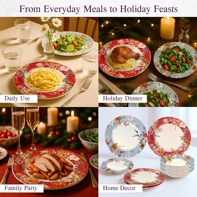 12-Piece Porcelain Dinnerware Set - Image 7