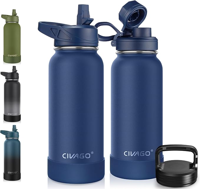 CIVAGO 32 oz Insulated Stainless Steel Water Bottle by CIVAGO