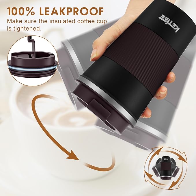 KETIEE Travel Mug, 12oz Insulated Coffee Cup - Image 4