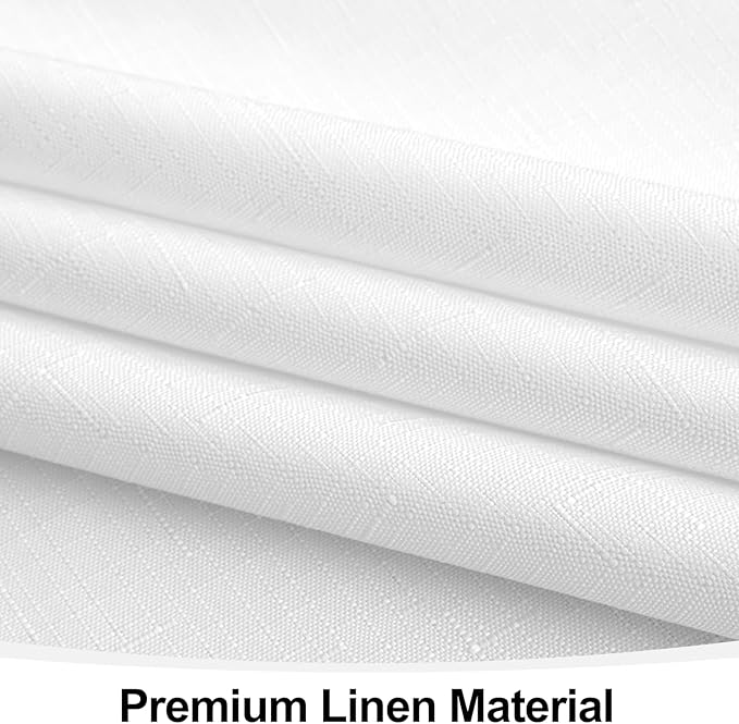 Smiry Square Table Cloth Linen Textured, Waterproof Spillproof Anti-Wrinkle Burlap Tablecloth, Washable Decorative Fabric Table Cover for Dining, Party, Banquet, 60 x 60 Inch, White