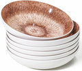Yeacccng Pasta Bowls Set of 6, 8.7 Inch 39 Oz Colorful Reactive Glaze Ceramic by Yeacccng