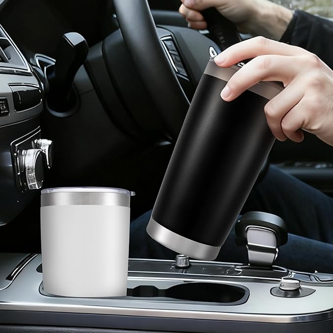 20 oz Tumbler with Lid Stainless Steel Insulated Tumblers Double Wall Vacuum Coffee Mug Powder Coated Tumbler Cups for Cold and Hot Drinks, Navy, 1 pack