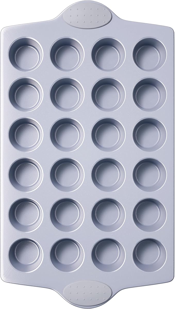 BRONYPRO 24-Cup Non Toxic Nonstick Ceramic Mini Muffin Pan & Cupcake Tin by Bronypro