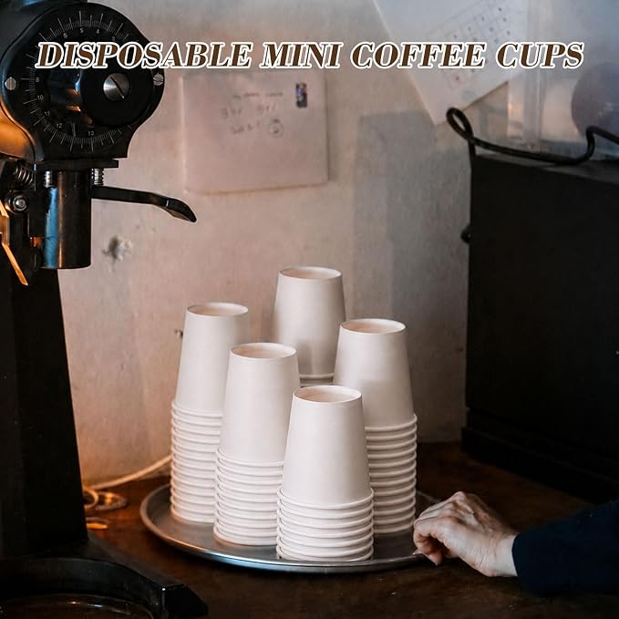 200 Pcs Mini Coffee Cups Brown Culture Cup 2oz Disposable Bathroom Cups Paper - Image 4