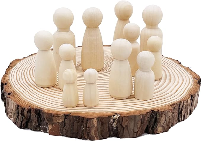 Natural Round Discs Rustic Wood Slices 6 Pcs 6.3-6.7 inch Unfinished Wood kit - Image 3