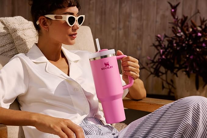 STANLEY Quencher H2.0 Flow State Tumbler, 64 oz, Cream 2.0 | Handle and Straw | - Image 8