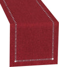 Grelucgo Handmade Hemstitched Polyester Rectangle Table Runners Dresser Scarves by Grelucgo