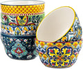 HENXFEN LEAD Bouillon Cups 8 Oz, Small Bowls for Dessert, Yogurt, Dips, Ice Cream, Dipping Sauce Bowls Set of 6, Microwave & Dishwasher Safe – Bohemian Style