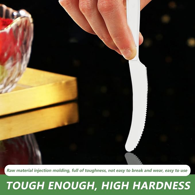 300 Disposable Spoons, Large Biodegradable Eco-Friendly Durable and Heat - Image 6