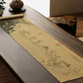 Asian Style Bamboo Table Runner, Ancient Chinese Paintings Zen Table Mat by Unknown
