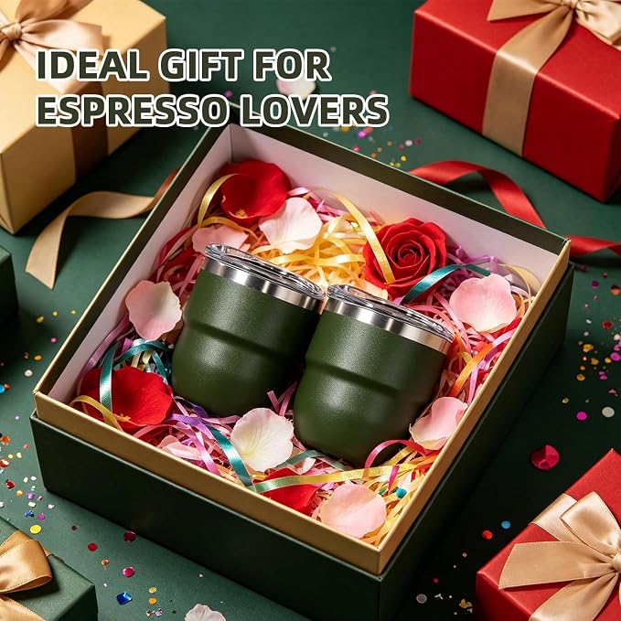 CHLJAR Espresso Cups, 4oz Insulated Espresso Cup Set of 6, Espresso Shot Cups - Image 6