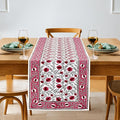 Sangria Red Hand Block Print 100% Cotton Table Runner 16x106 Inch | Perfect by Ridhi